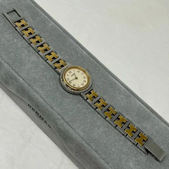 Hermès Clipper Gold & Steel H Band Watch